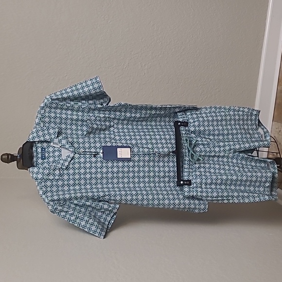 NWT IKE BEHAR Men's Spa Green Patterned Swim Shorts And Shirt Sizes XL & XXL - Picture 7 of 7